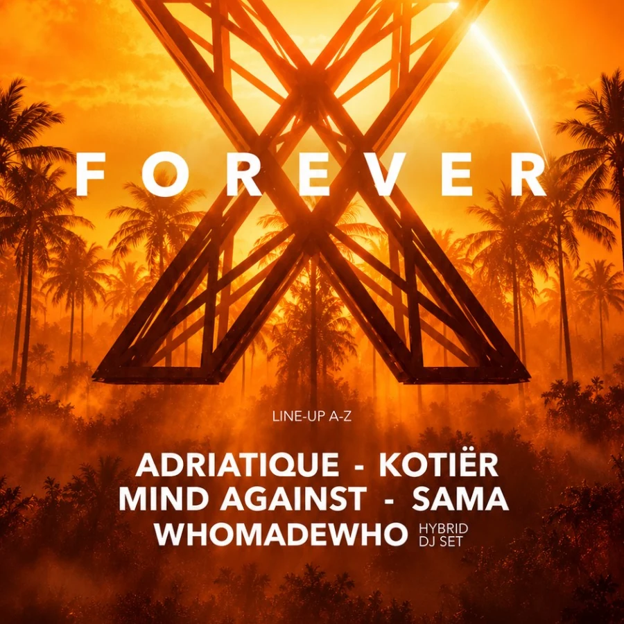 Official lineup artwork for Adriatique [X] Forever at Zamna Tulum
