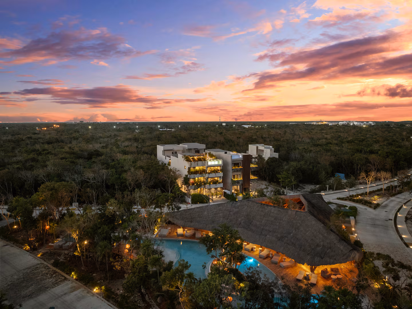 Private villa surrounded by Tulum greenery